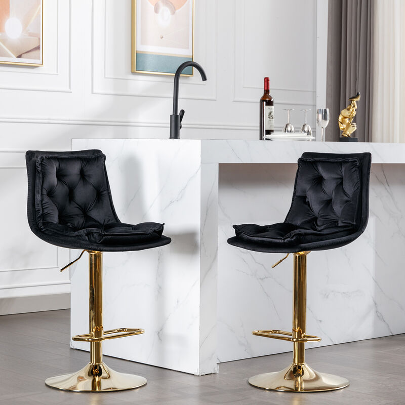 Chrome Swivel Bar Stools Set