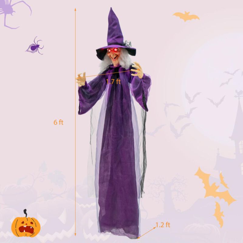 Hivvago Hanging Halloween Decoration with Pre-Recorded Phrases