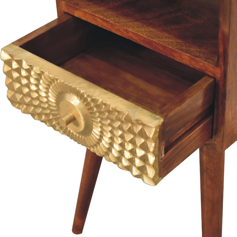 Eden Mini Solid Wood 1 Drawers  NightStand