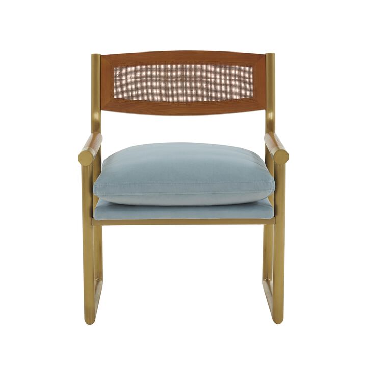 Harlow Rattan Velvet Chair