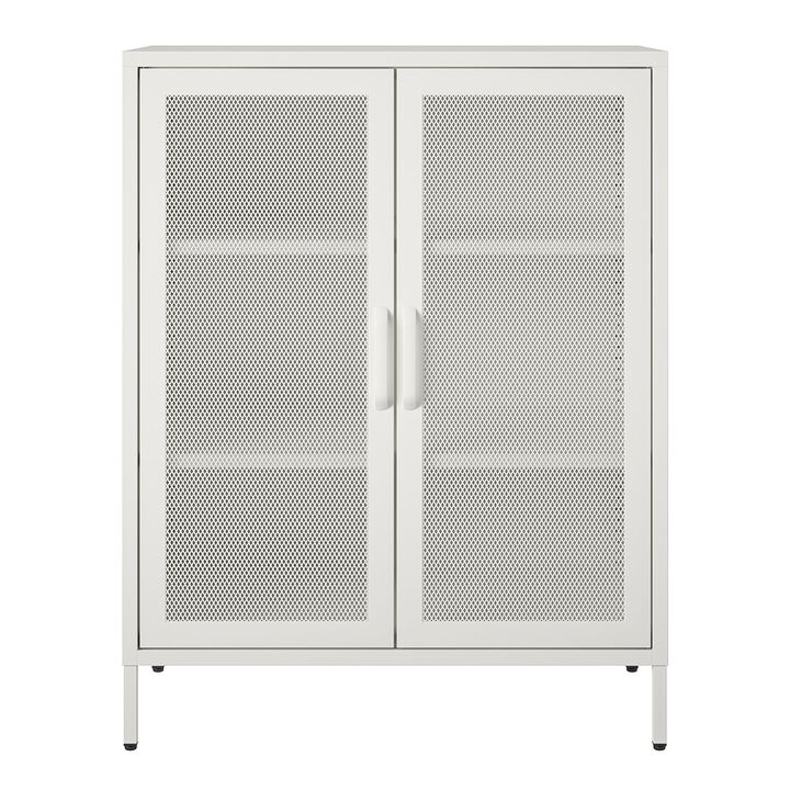 Shadwick 2 Door Storage Cabinet-Mesh Metal Locker