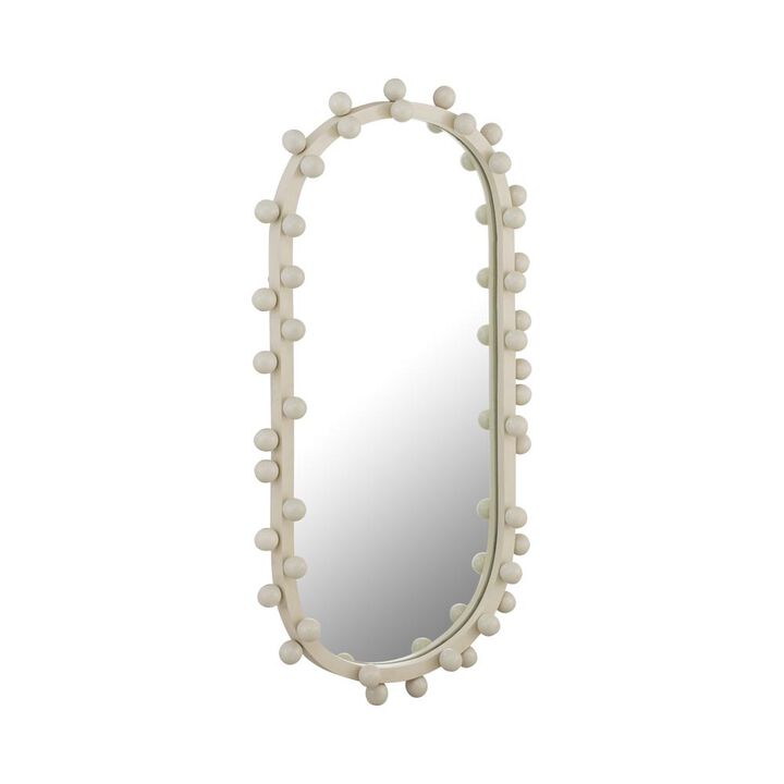 Belen Kox Ivory Bubble Oval Wall Mirror, Belen Kox