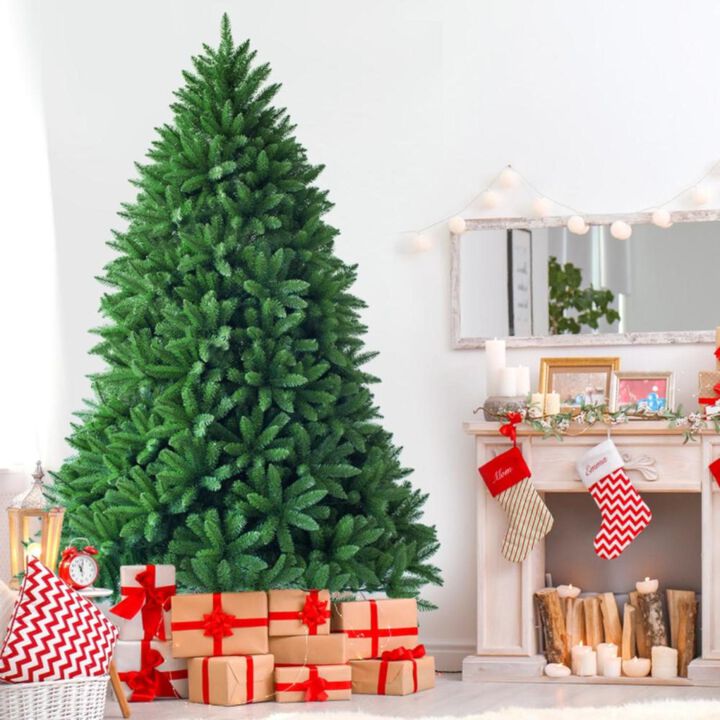 Hivvago 7.5 Feet Unlit Artificial Christmas Tree with 1968 Branch Tips