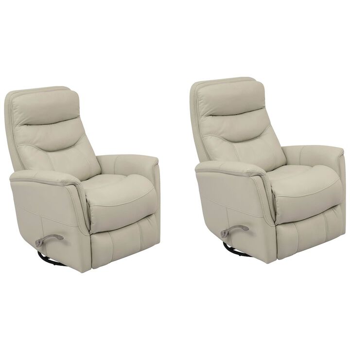 Parker Living Gemini - Ivory Swivel Glider Recliner Two Pack