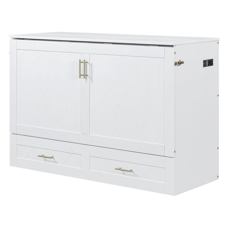Merax Pulley Structure Design Murphy Bed Cabinet