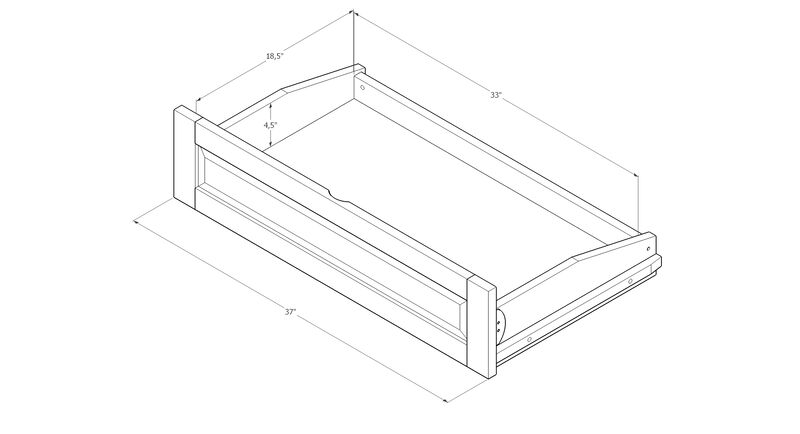Lodge Futon with Storage Drawers and Canadian Print Mattress