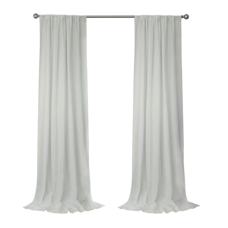 Habitat Sierra Light Filtering Blend of Elegance and Simplicity Slub Texture Dual Header Curtain Panel White