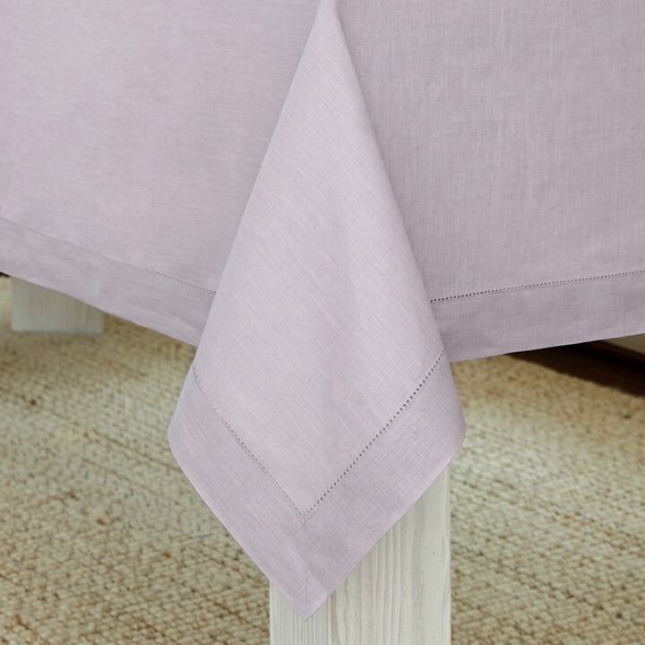 Solino Home 100% Pure Linen Tablecloth | Classic Hemstitch