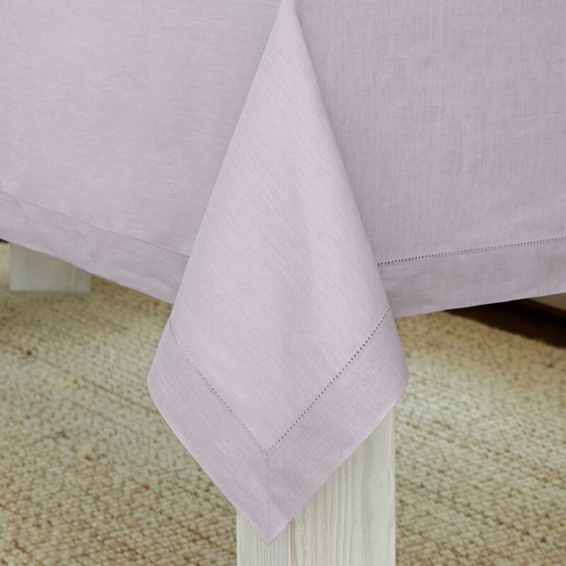 Solino Home 100% Pure Linen Tablecloth | Classic Hemstitch