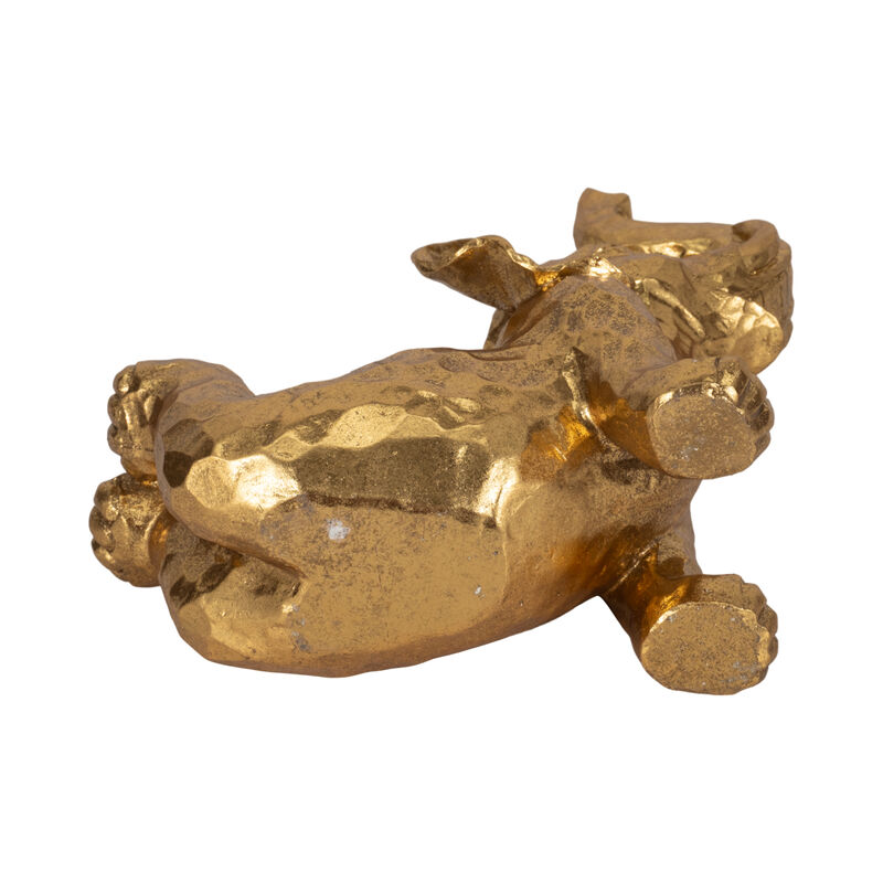 10" Gold Yoga Elephant Figurine