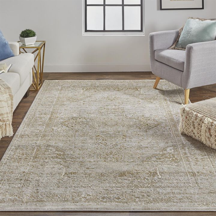 Aura 3734F Ivory/Gold 1'8" x 2'10" Rug