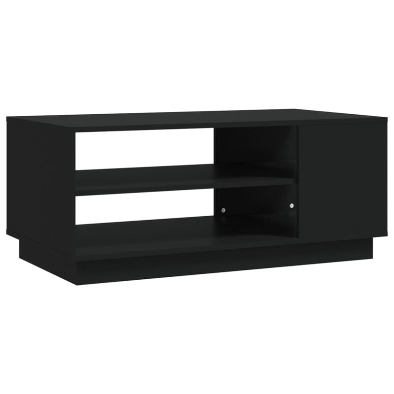 vidaXL Coffee Table Black 40.2"x21.7"x21.7" Chipboard