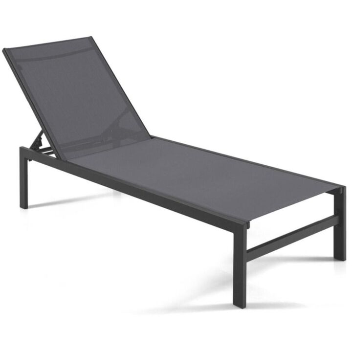 Hivvago 6-Position Chaise Lounge Chairs with Rustproof Aluminium Frame