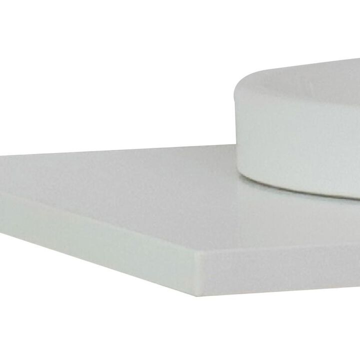 BELLATERRA HOME LLC 61 White Quartz Countertop and Single Round Sink