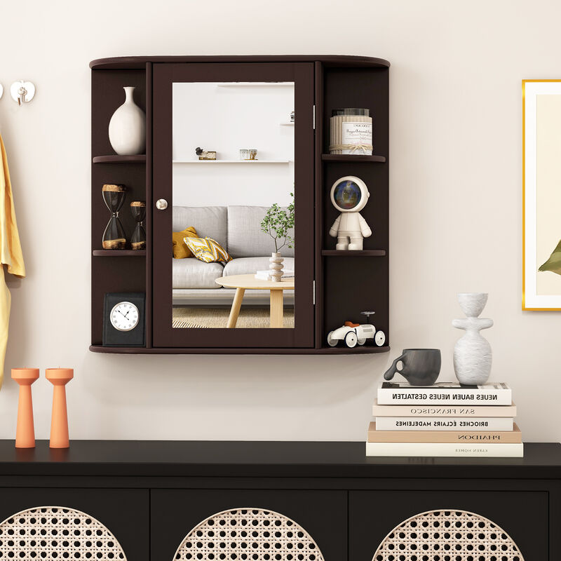 Multipurpose Mount Wall Surface Bathroom Storage Cabinet with Mirror