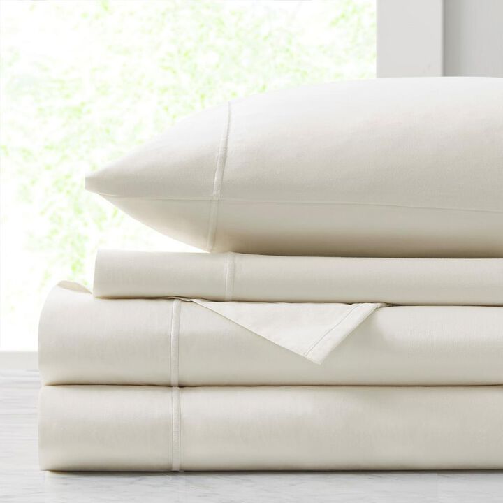 Belen Kox 500TC Cotton Sheet Set, 102x108, Ivory, Cal King1, Belen Kox