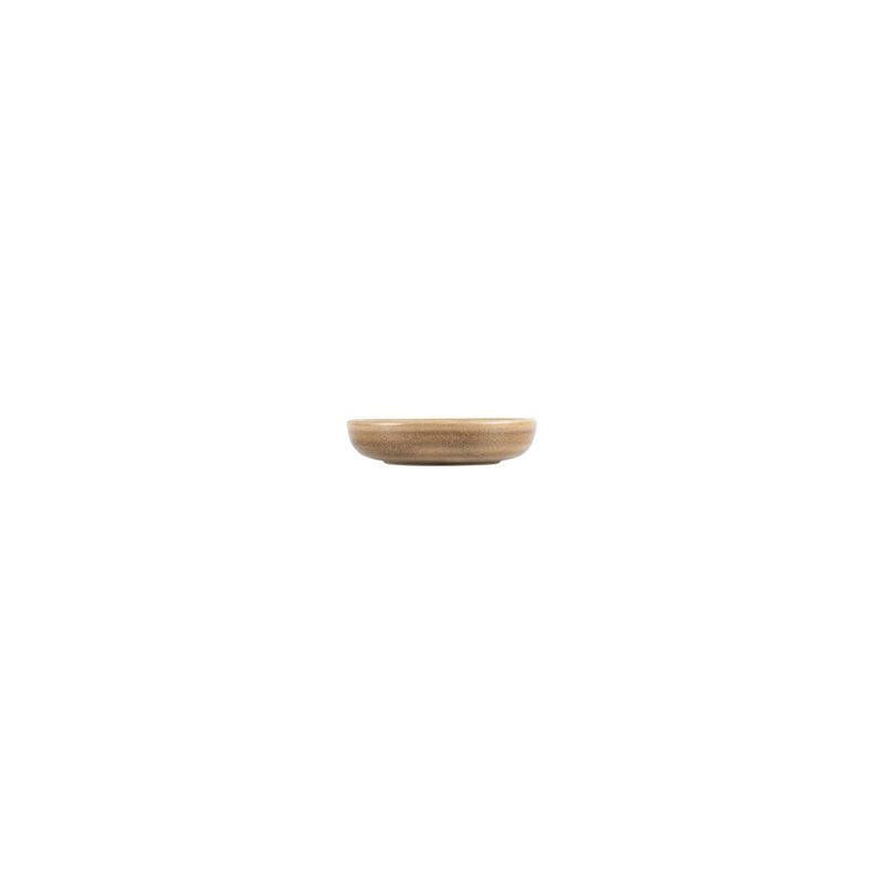 Terra Pott dia.4.25" h:1" 4 oz. Round Brown Porcelain Bowl (Set of 4)