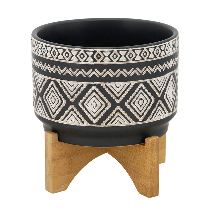 7" Diamond Planter On Stand