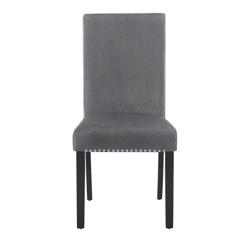 New Classic Furniture Celeste Gray Wood Upholstered Dining Chair (Set of 6)