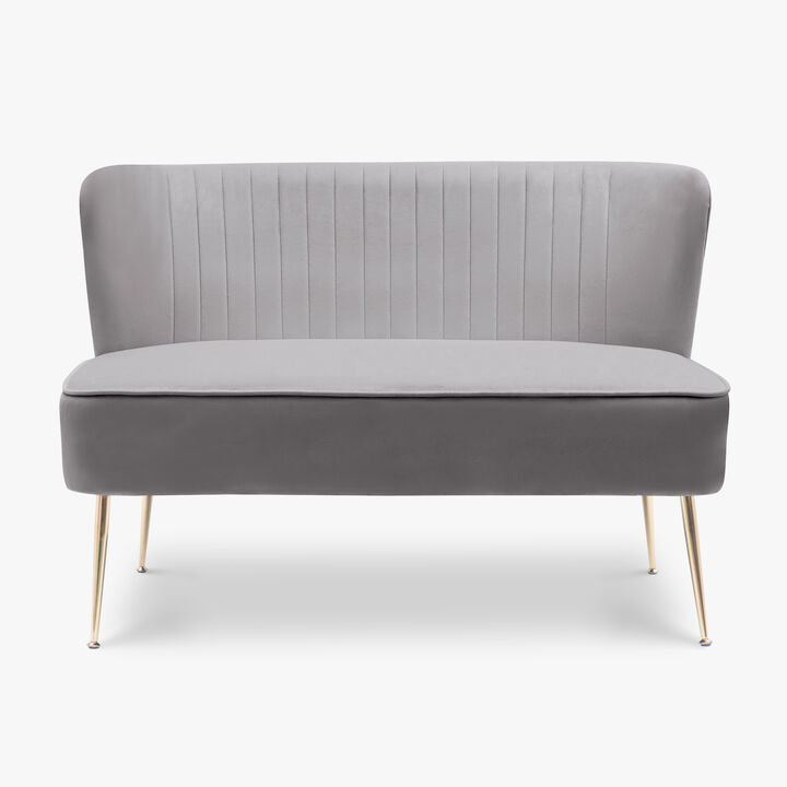 WestinTrends 46" Wide Upholstered Velvet Love Seat Sofa