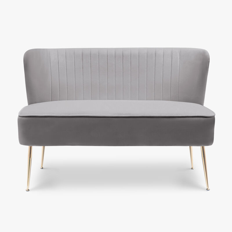 WestinTrends 46" Wide Upholstered Velvet Love Seat Sofa