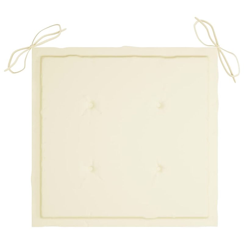 vidaXL Garden Chair Cushions 4 pcs Cream 19.7"x19.7"x1.6" Fabric