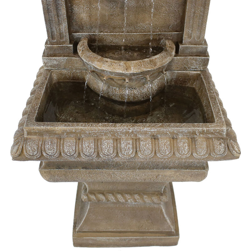 Sunnydaze Ornate Lavello Standing Outdoor Waterfall Fountain - 51 in