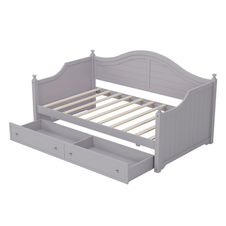 Merax Wood Daybed with 2 Storage Drawers