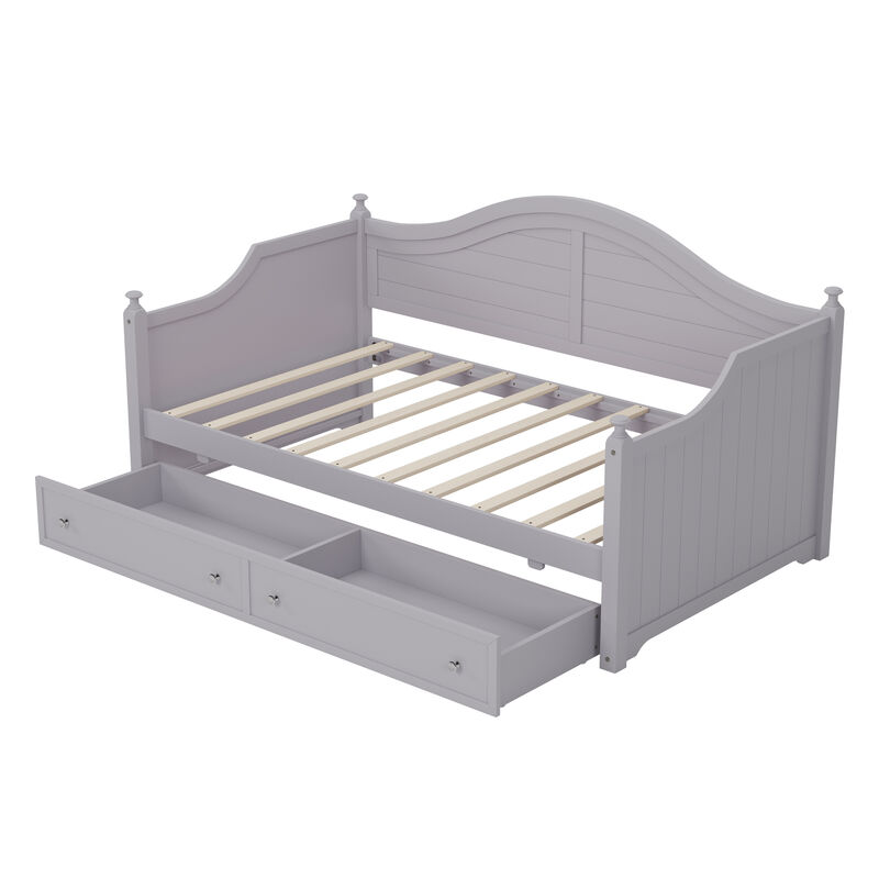 Merax Wood Daybed with 2 Storage Drawers