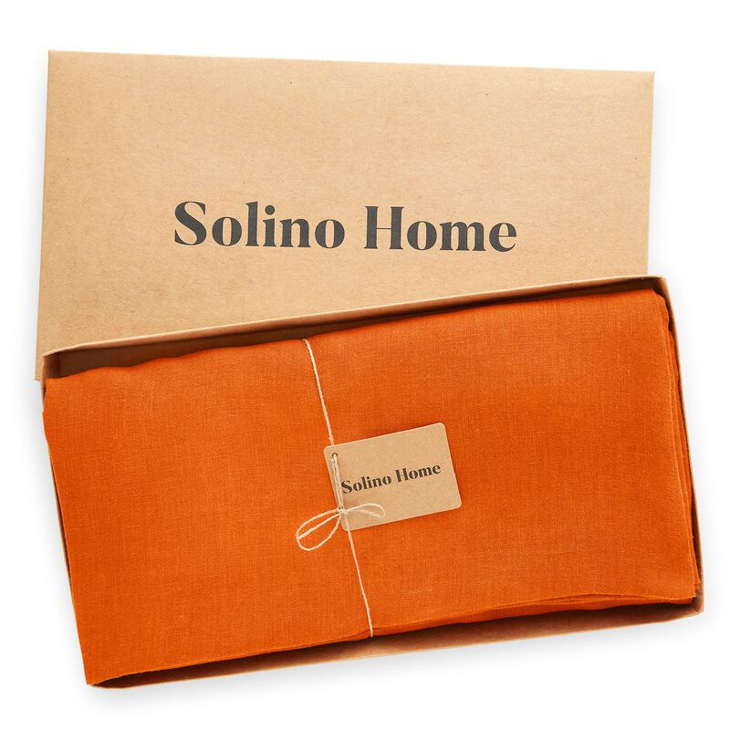 Solino Home 100% Pure Linen Round Tablecloth | Sonoma