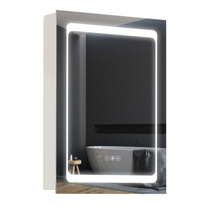 LED Bathroom Cabinet: Dimmable Wall-Mounted Medicine Cabinet