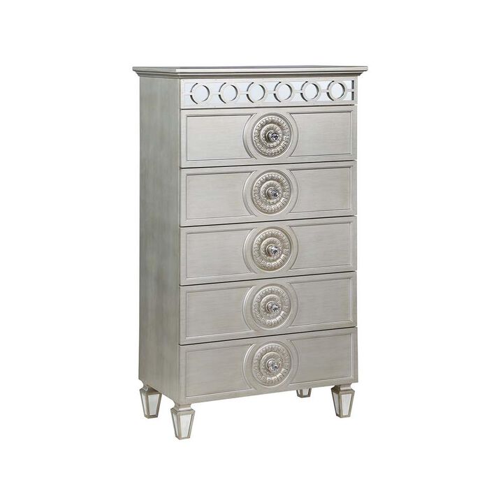 Acme Varian Silver & Mirrored Finish Chest