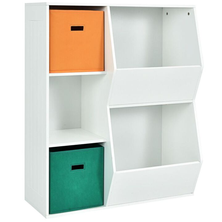 Hivvago Kids Toy Storage Cabinet Shelf Organizer