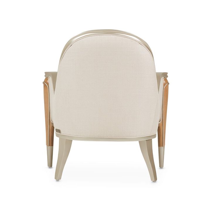 Michael Amini Villa Cherie Accent Chair - Pearl/Caramel