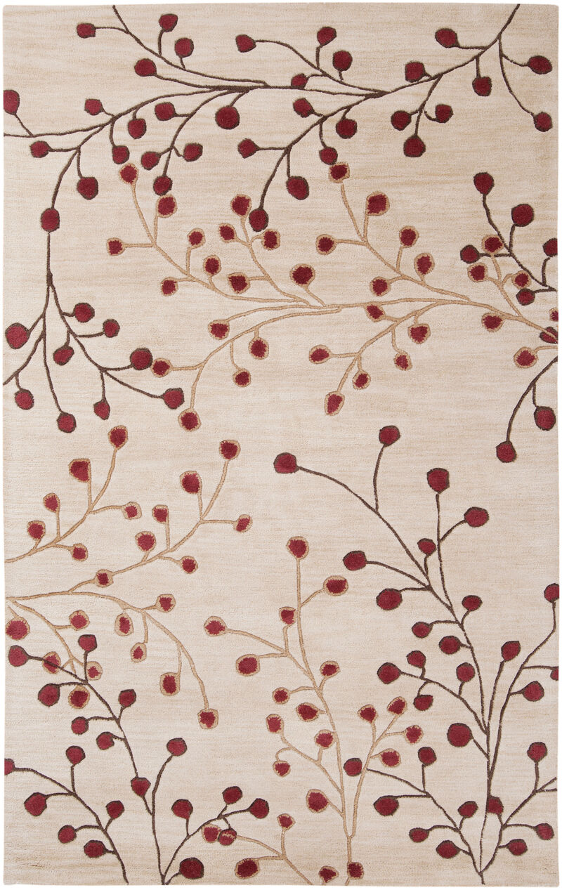 Athena ATH-5053 6' x 9' Oval Red Rug