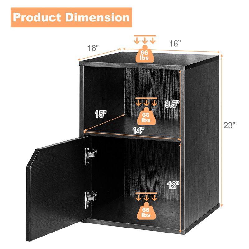 Set of 2 Nightstands Side End Table for Bedroom