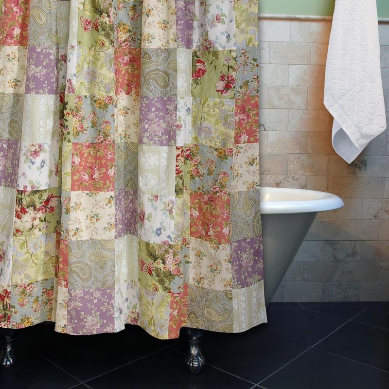 Greenland Home Fashion Blooming Prairie Bath Shower Curtain - Multi 72x72"