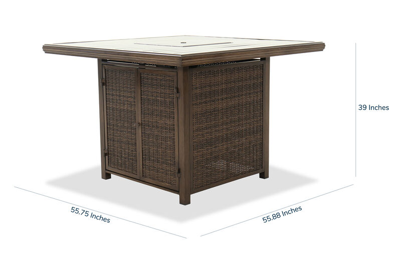 Paradise Trail Bar Table with Fire Pit