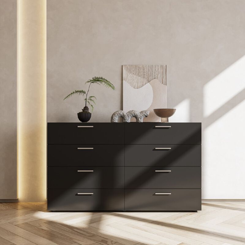 Modern 8-Drawer Double Dresser, Versatile Storage Cabinet for Home