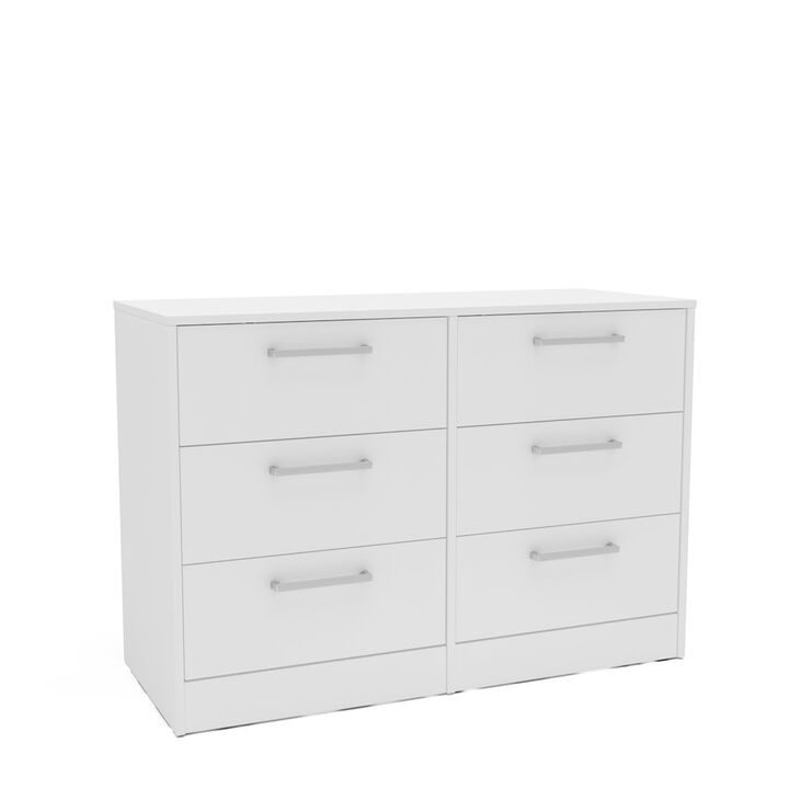 Polifurniture Juliette 6 Drawer Dresser, White