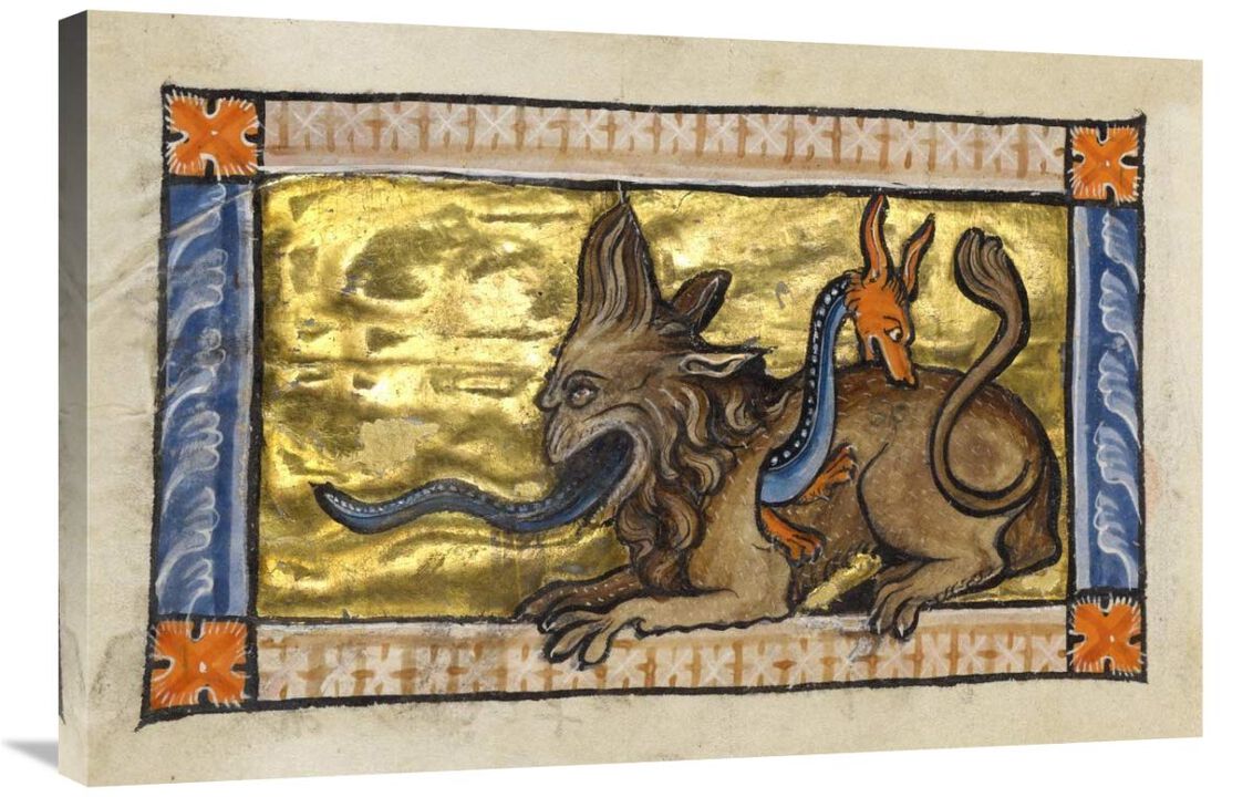 A Crocodile and a Hydrus (detail)-Canvas Art-36x24