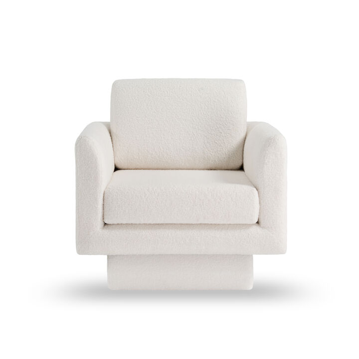 Merax 360 Degree Modern Teddy Swivel Accent Chair