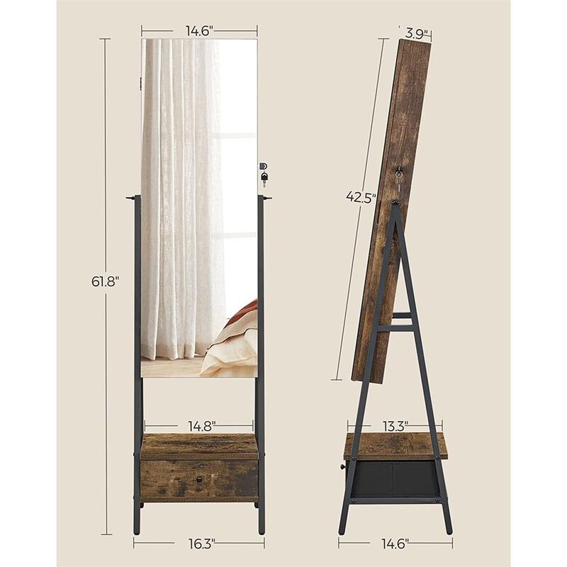 Standing LED Jewelry Cabinet for Stylish and Illuminated Storage