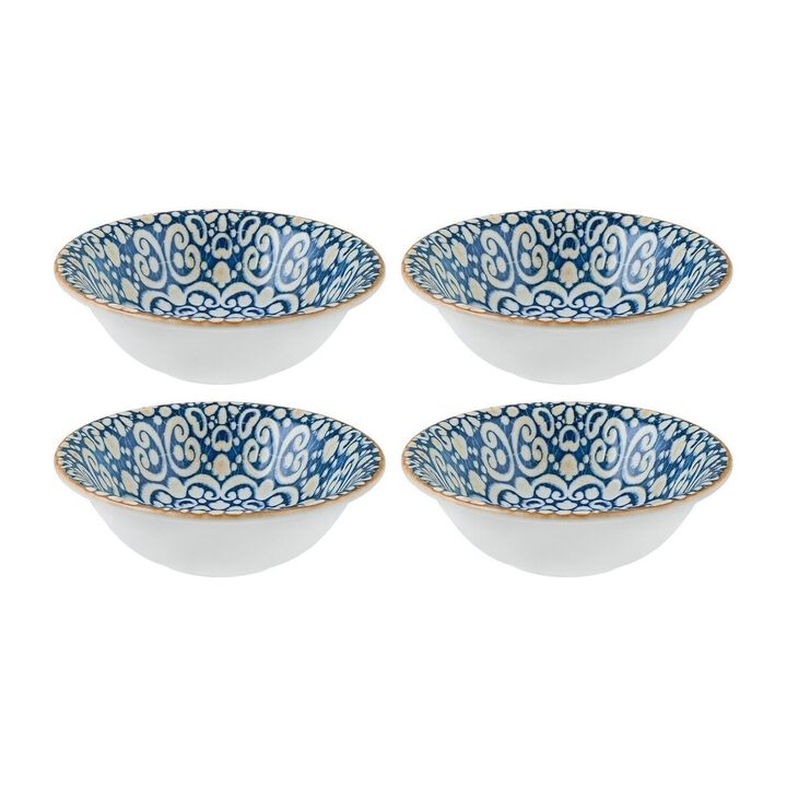 Alhambra dia.6.25" h:2" 13 oz. Round Decorated Porcelain Bowl (Set of 4)