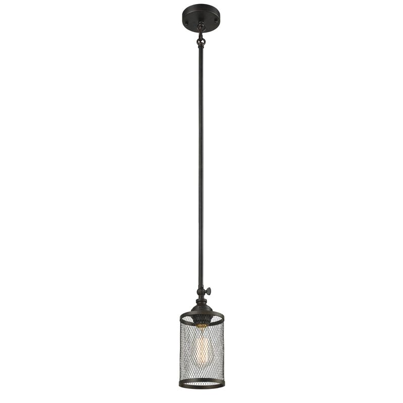57" Black Garth Mesh Pendant Ceiling Light Fixture