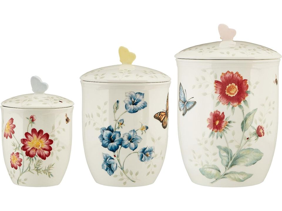 Lenox Butterfly Meadow 3-Piece Canister Set, Multi