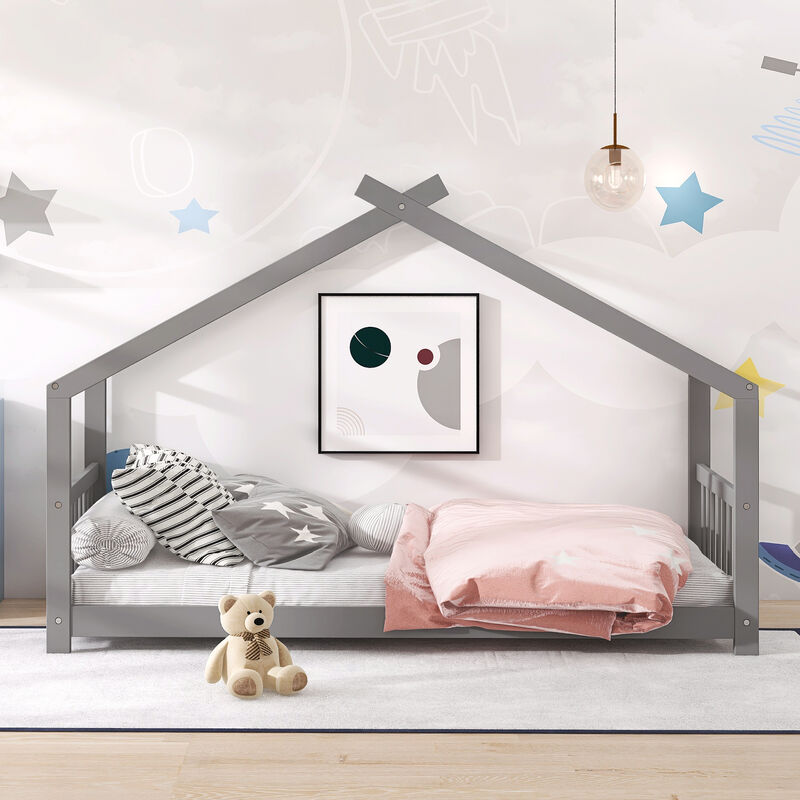Merax House Bed Wood Bed