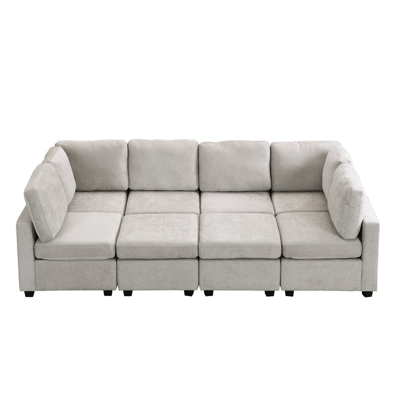 Merax  Sectional Sofa Sleeper Sofa Couch with USB Ports