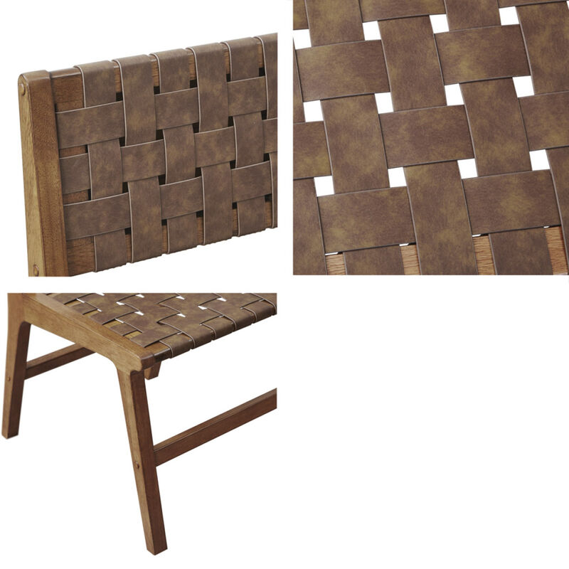 Oslo Faux Leather Woven Dining Chairs Set Of 2