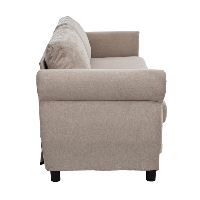 80.7" 2In1 Sofa Bed Sleeper With Large Mattress(63"X70.9x3.3 Inch), For Living Room Spaces Bedroom